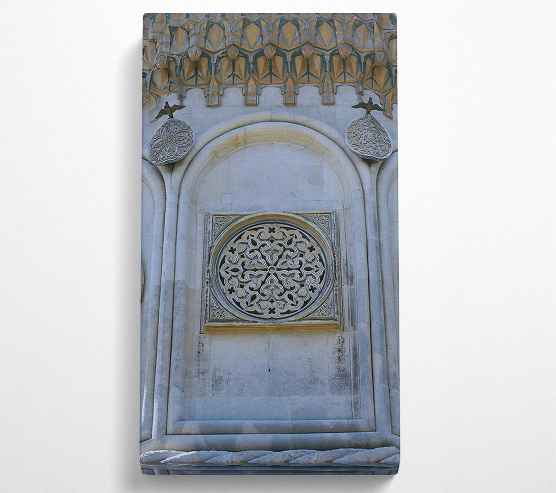  A Canvas Print of Stonework With Gold Accents Canvas Print