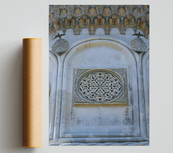 Stonework With Gold Accents Poster