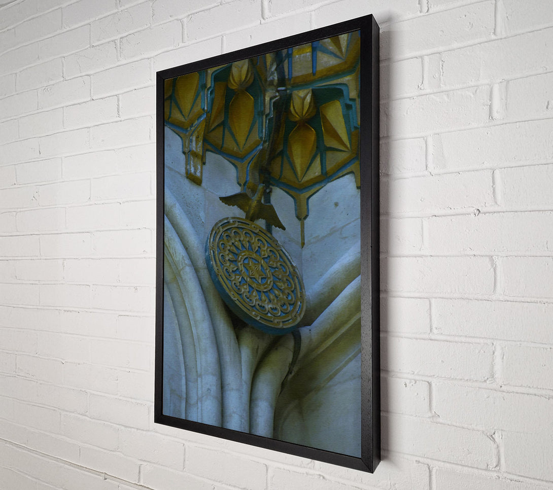  A Canvas Print of Blue Ornate Design Canvas Wall Art