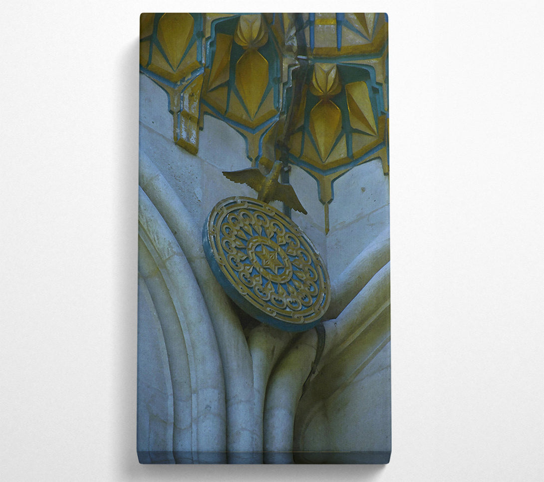  A Canvas Print of Blue Ornate Design Canvas Wall Art