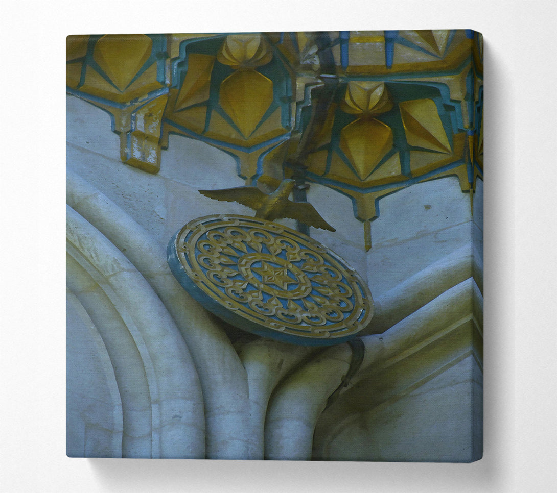  A Canvas Print of Blue Ornate Design Canvas Wall Art