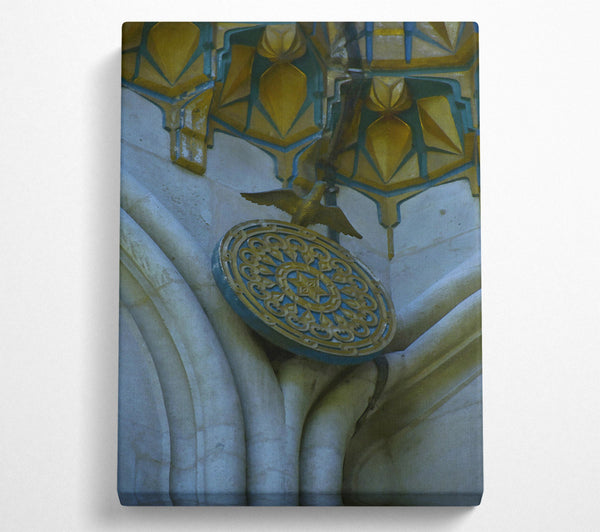  A Canvas Print of Blue Ornate Design Canvas Wall Art