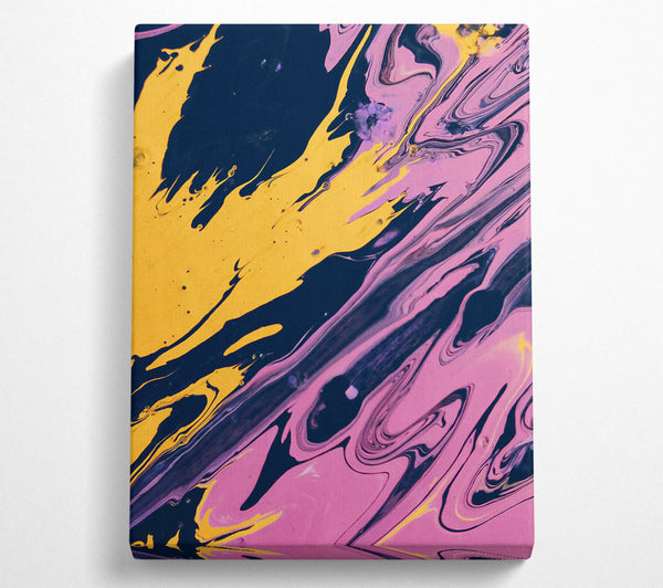 A Canvas Print of Pink Swirling Abstract Canvas Wall Art