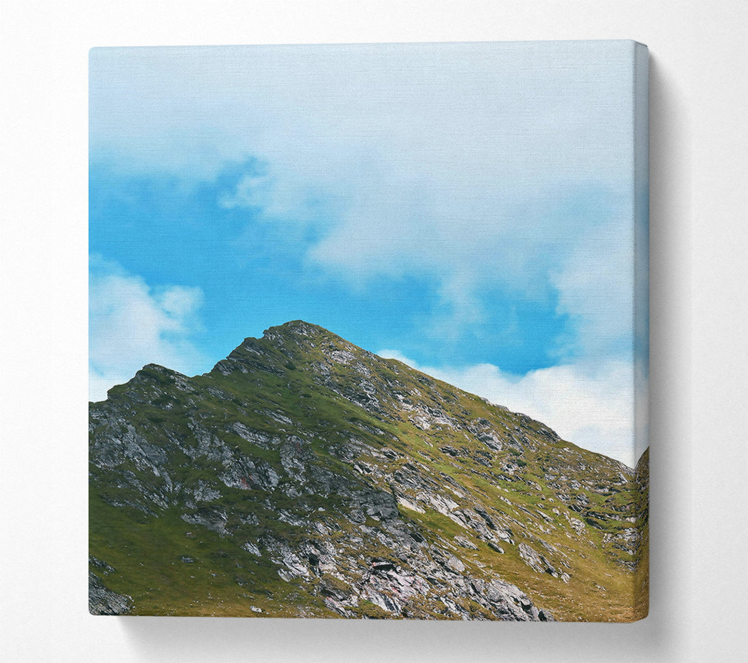  A Canvas Print of Blue Sky Mountainside Canvas Art