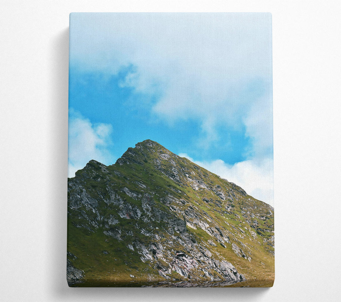  A Canvas Print of Blue Sky Mountainside Canvas Art