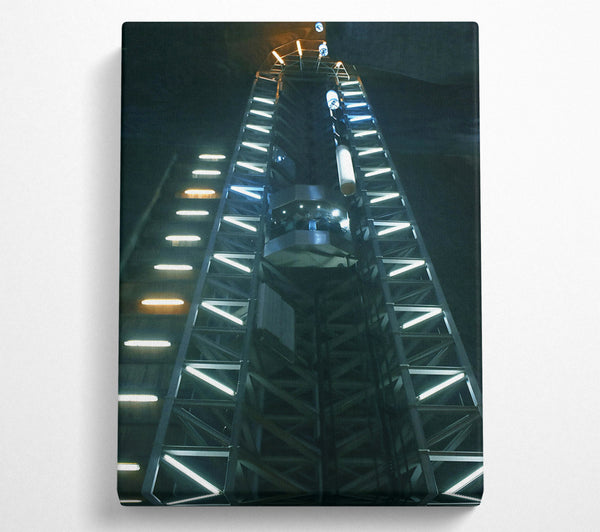  A Canvas Print of White Ascent Through Darkness Canvas Art