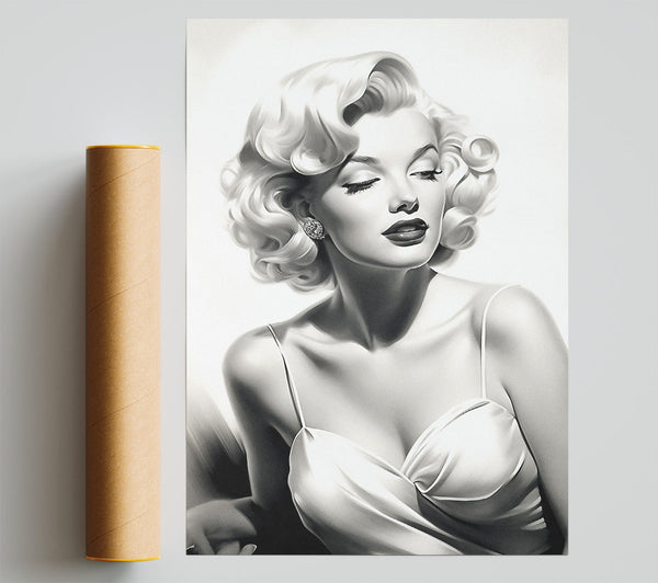 Marilyn Monroe Pencil Sketch Print
