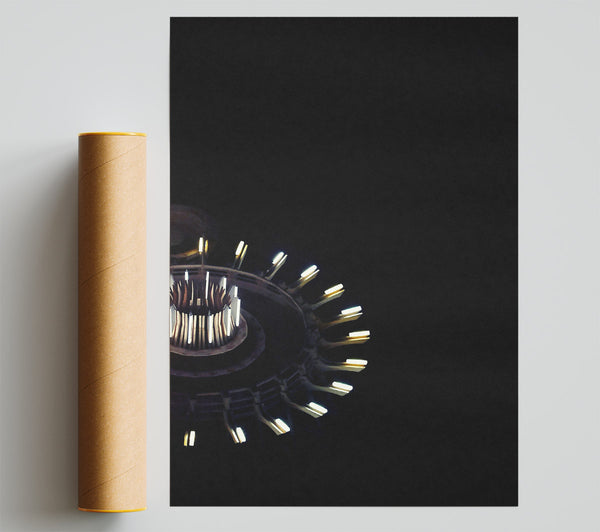 Golden Light Spiral Poster