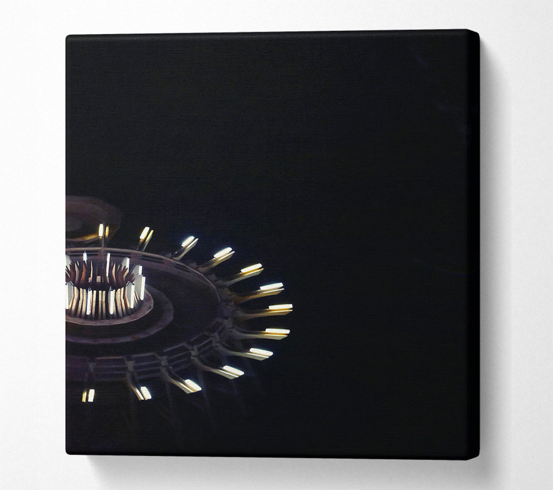  A Canvas Print of Golden Light Spiral Canvas Print