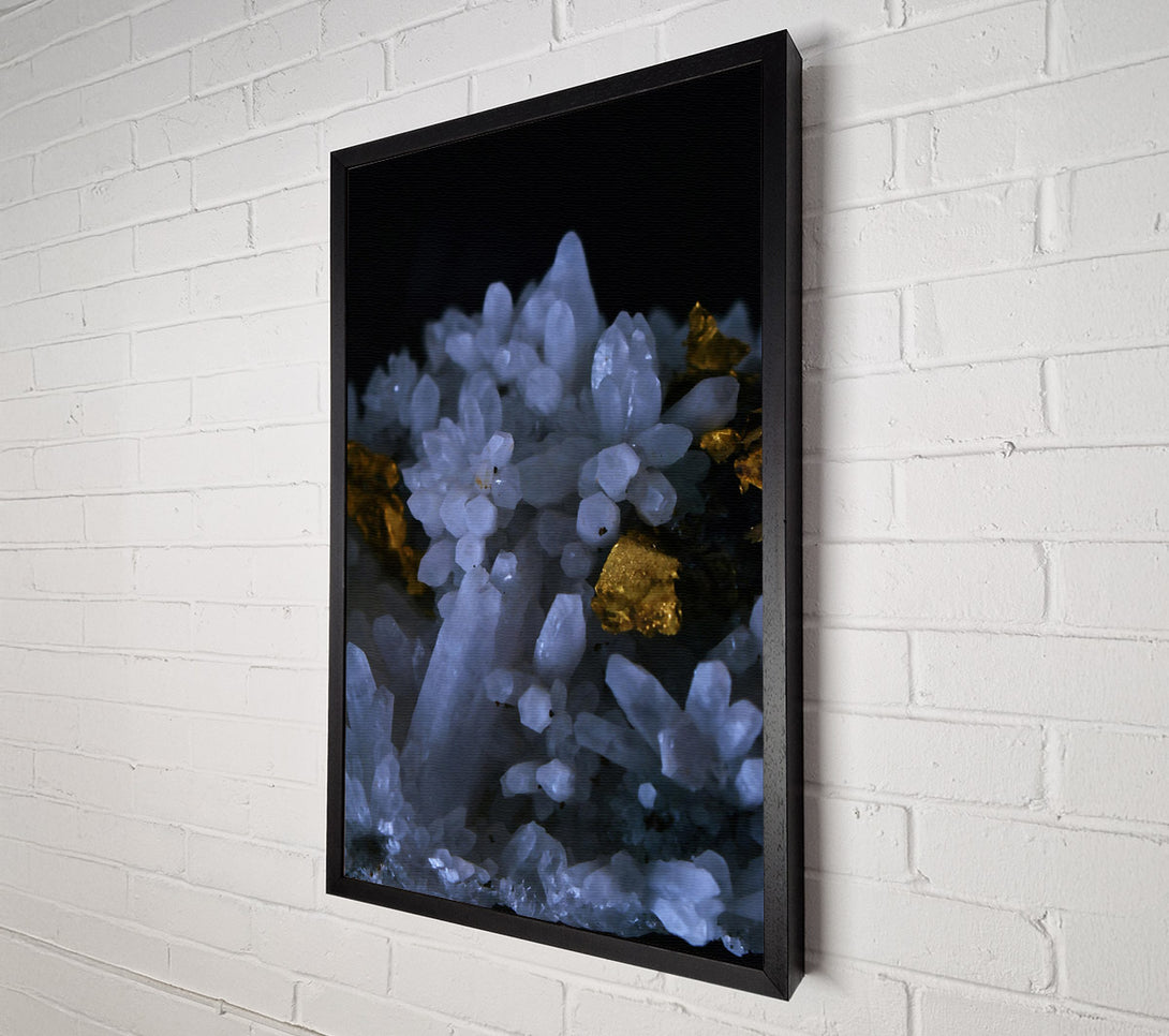  A Canvas Print of White Crystal Cluster Glow Canvas Wall Art