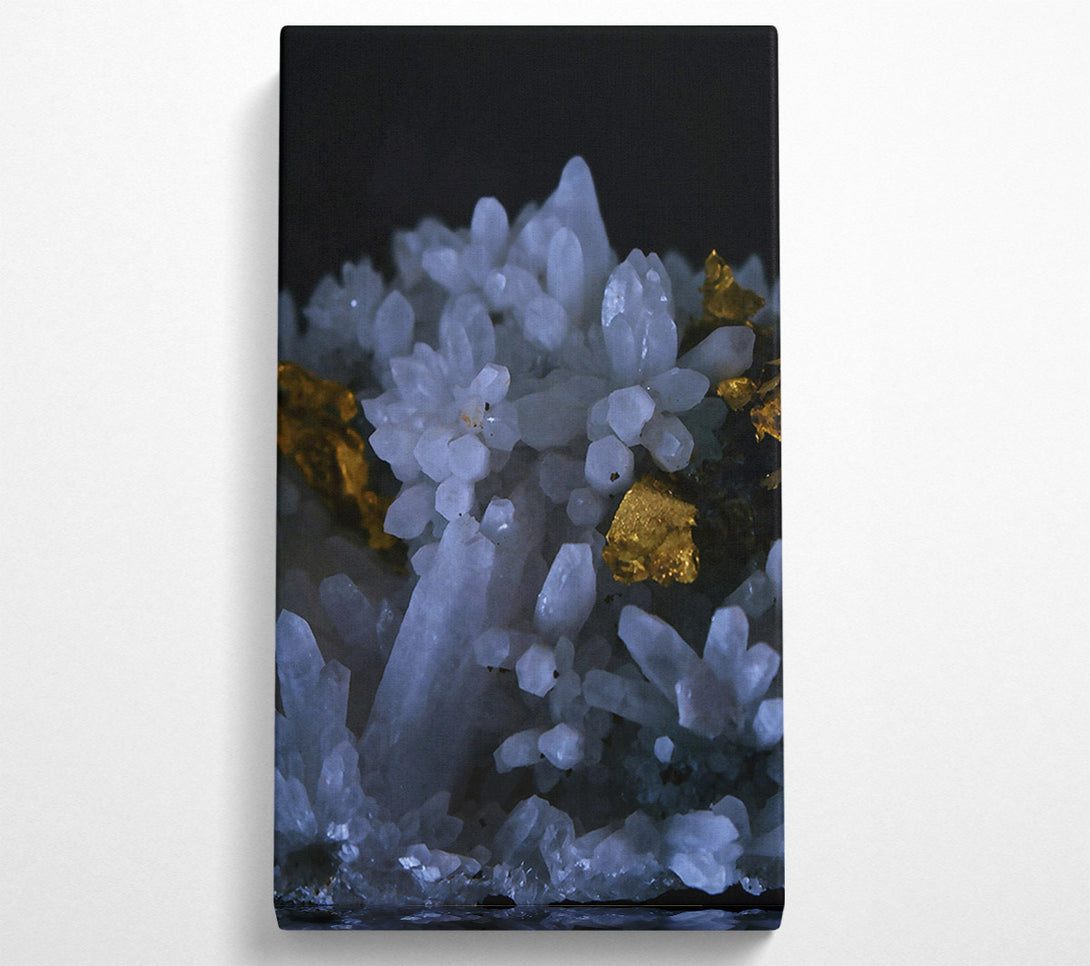  A Canvas Print of White Crystal Cluster Glow Canvas Wall Art