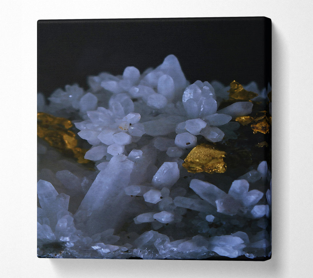  A Canvas Print of White Crystal Cluster Glow Canvas Wall Art