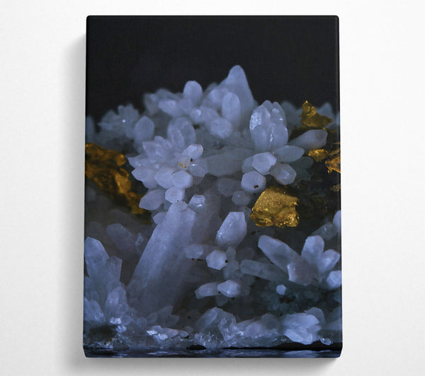  A Canvas Print of White Crystal Cluster Glow Canvas Wall Art