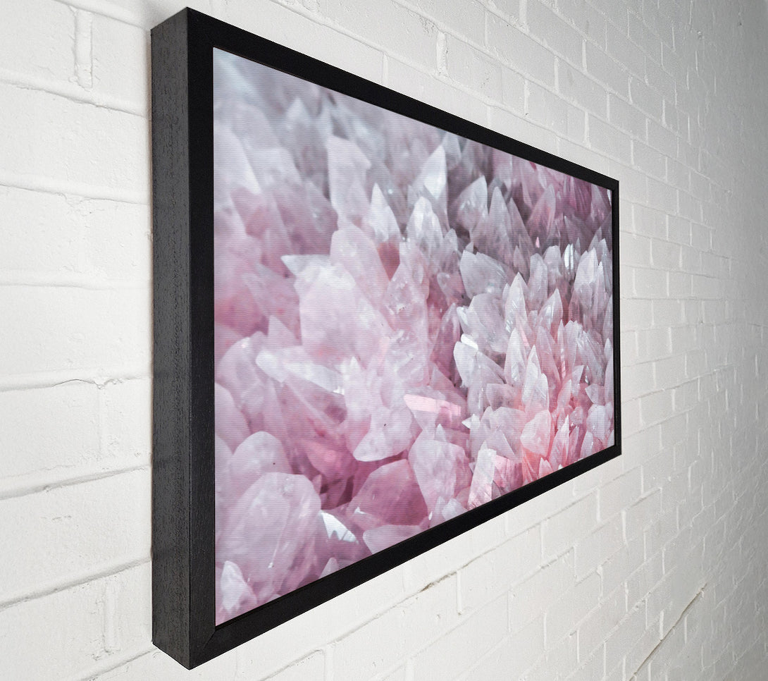  A Canvas Print of Rose Quartz Crystals Canvas Print