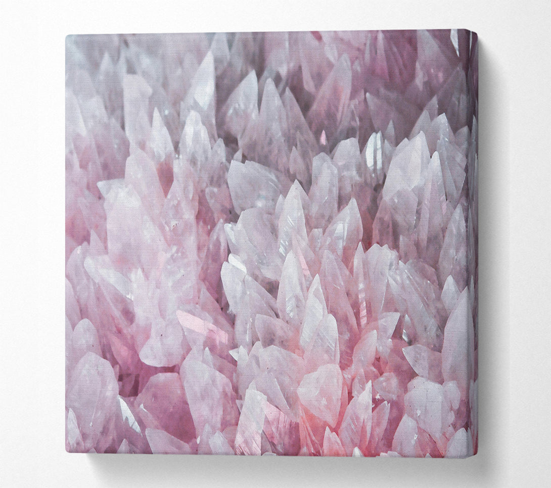  A Canvas Print of Rose Quartz Crystals Canvas Print