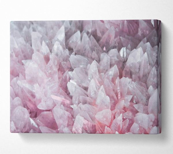  A Canvas Print of Rose Quartz Crystals Canvas Print