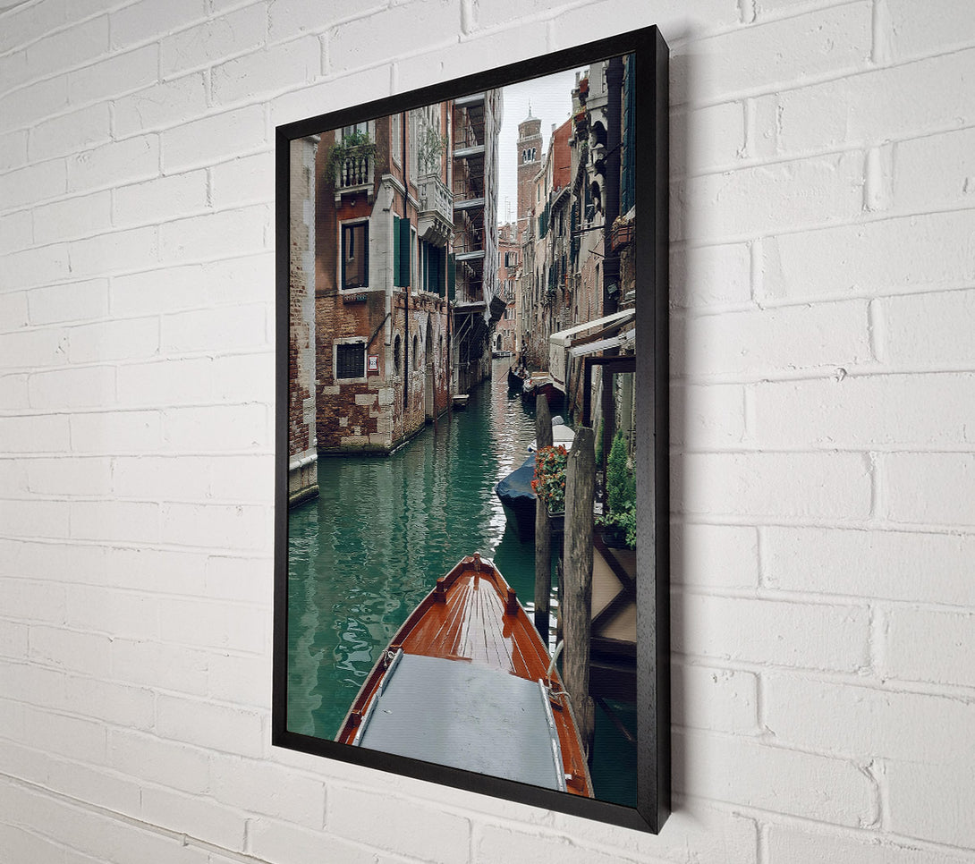  A Canvas Print of Emerald Canal Reflection Canvas Print