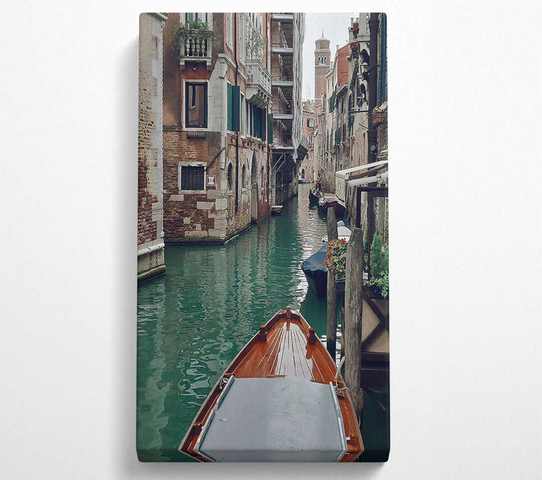 A Canvas Print of Emerald Canal Reflection Canvas Print
