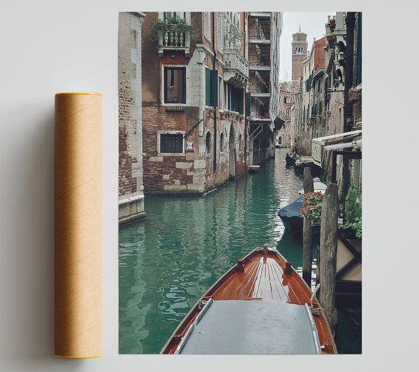 Emerald Canal Reflection Print
