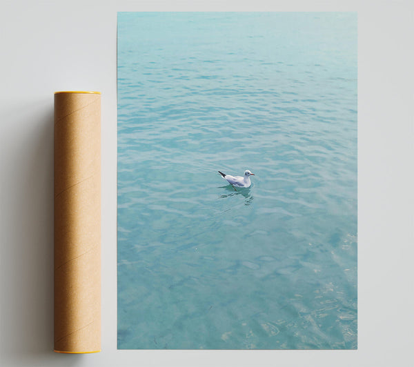 Teal Water Serenity Print