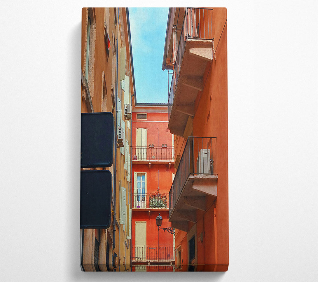  A Canvas Print of Orange Italian Balcony Canvas Wall Art
