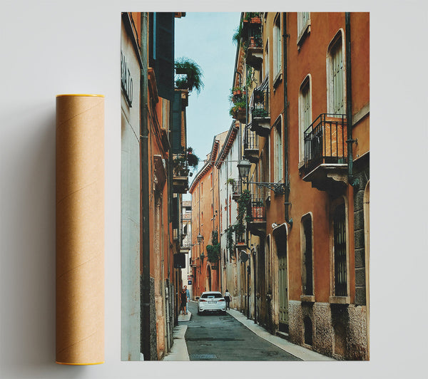 The Orange Alleyway Print
