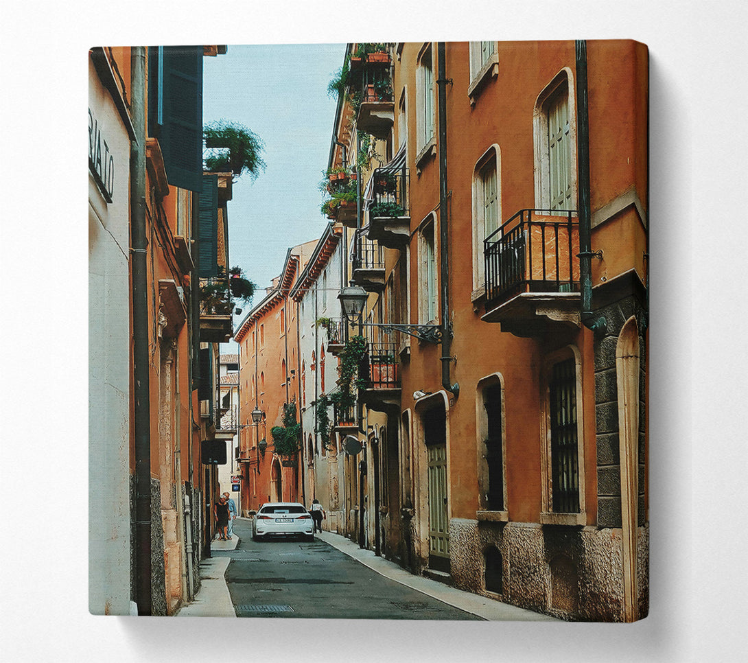  A Canvas Print of The Orange Alleyway Canvas Wall Art