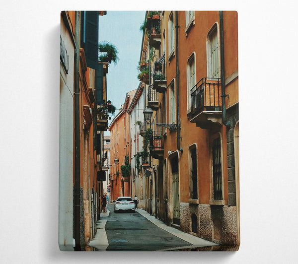 A Canvas Print of The Orange Alleyway Canvas Wall Art