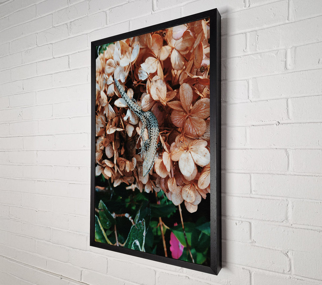  A Canvas Print of Tan Lizard Bloom Canvas Art