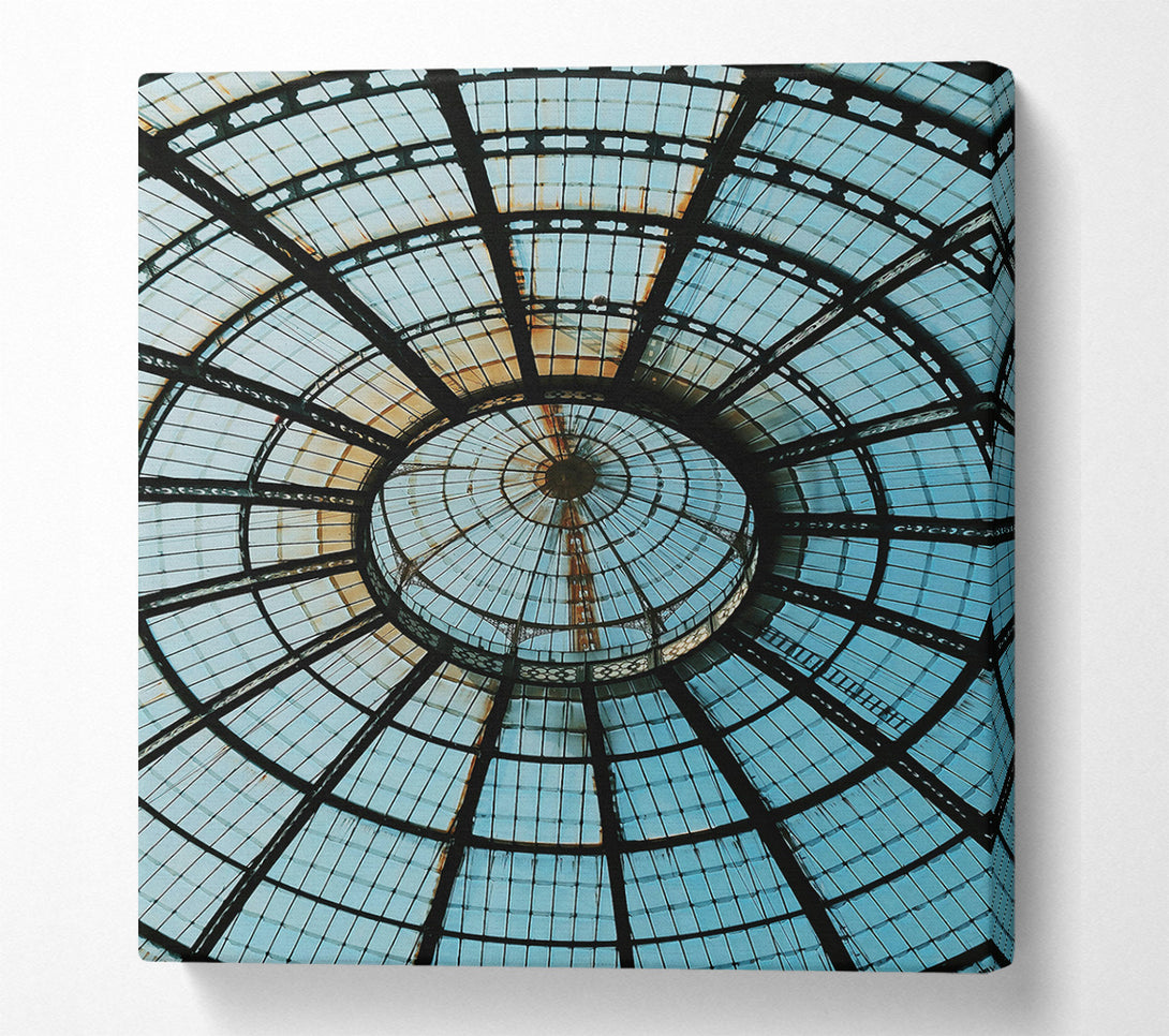  A Canvas Print of Blue Glass Dome Canvas Wall Art