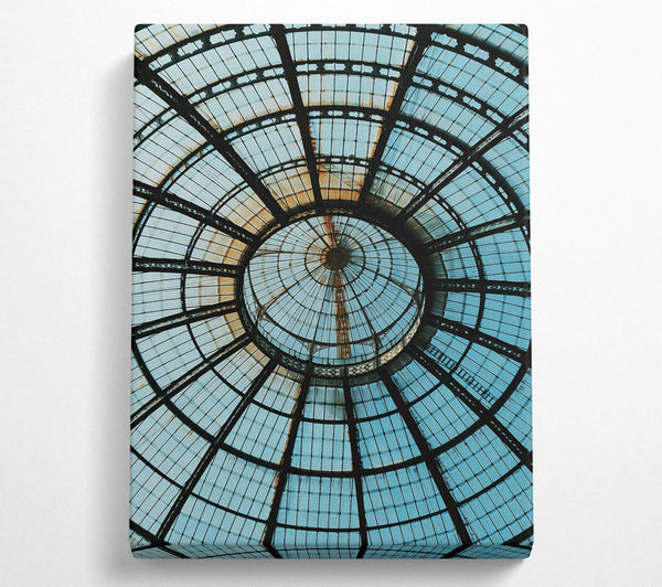  A Canvas Print of Blue Glass Dome Canvas Wall Art