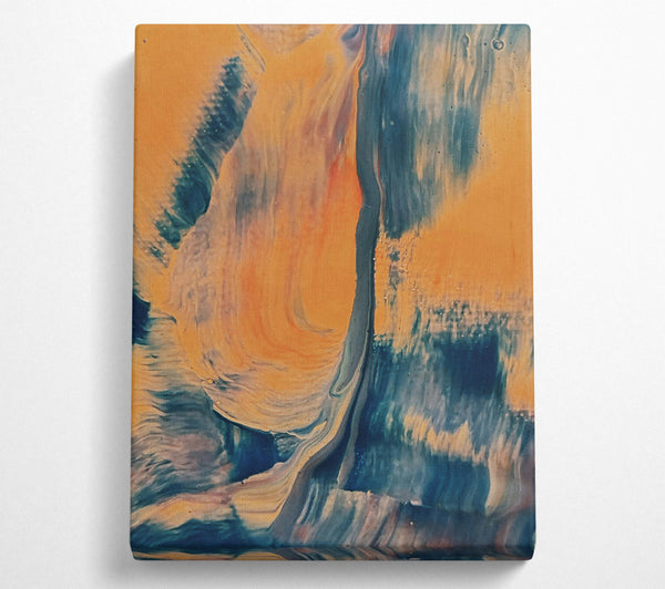  A Canvas Print of Azure And Ochre Flow Canvas Print