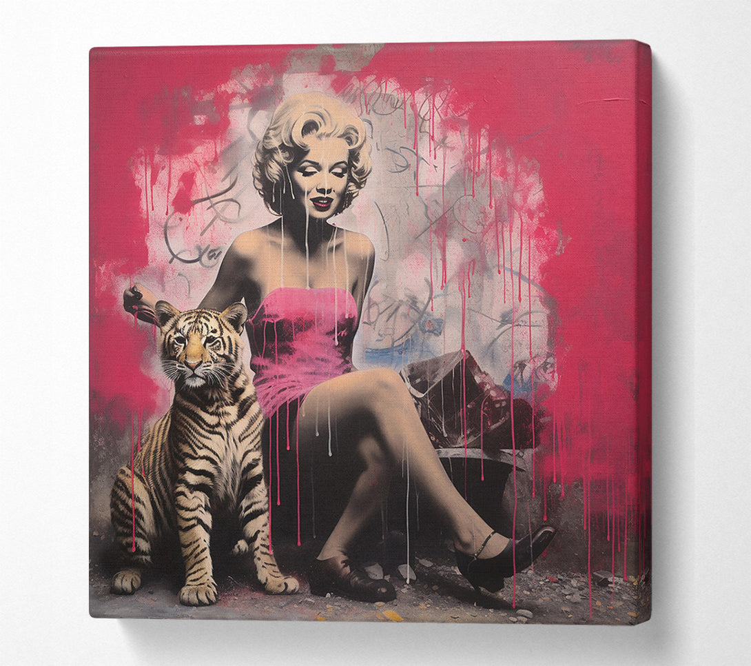  A Canvas Print of Marilyn Monroe Tiger Canvas Print