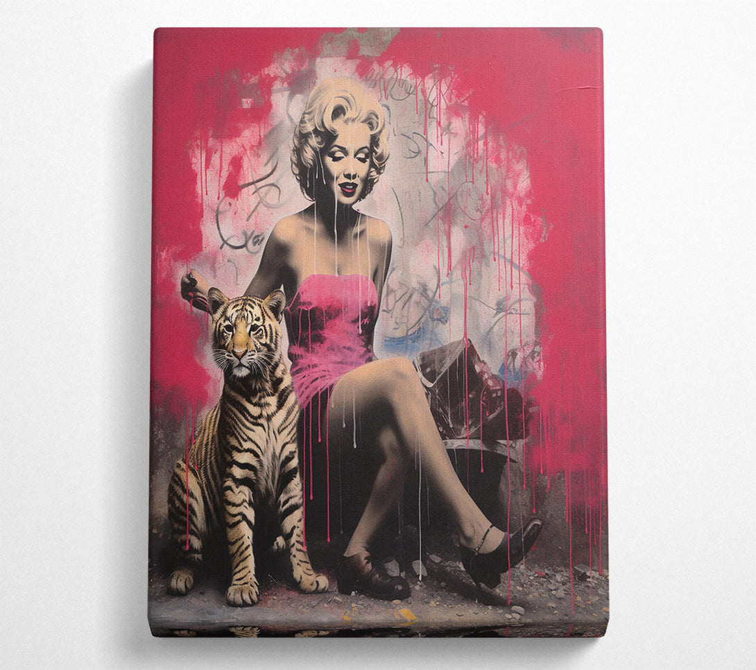  A Canvas Print of Marilyn Monroe Tiger Canvas Print