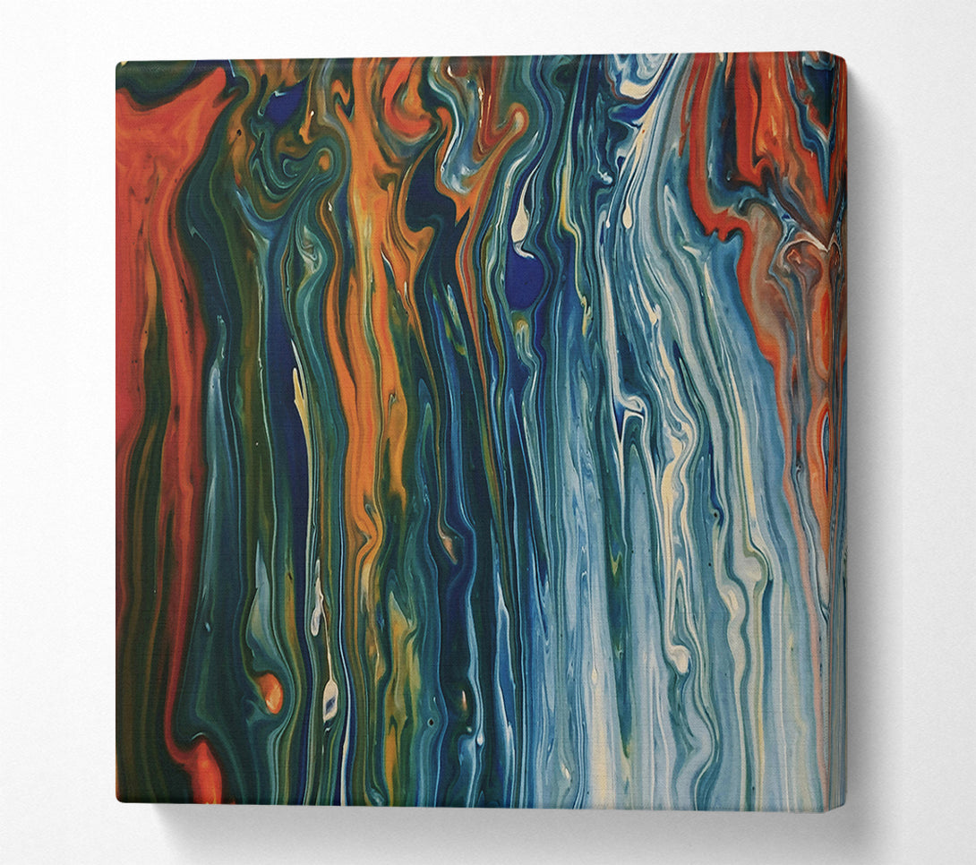  A Canvas Print of Indigo Swirls Of Color Canvas Wall Art