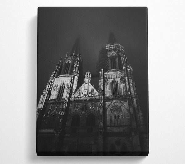  A Canvas Print of Black Gothic Spire Canvas Print
