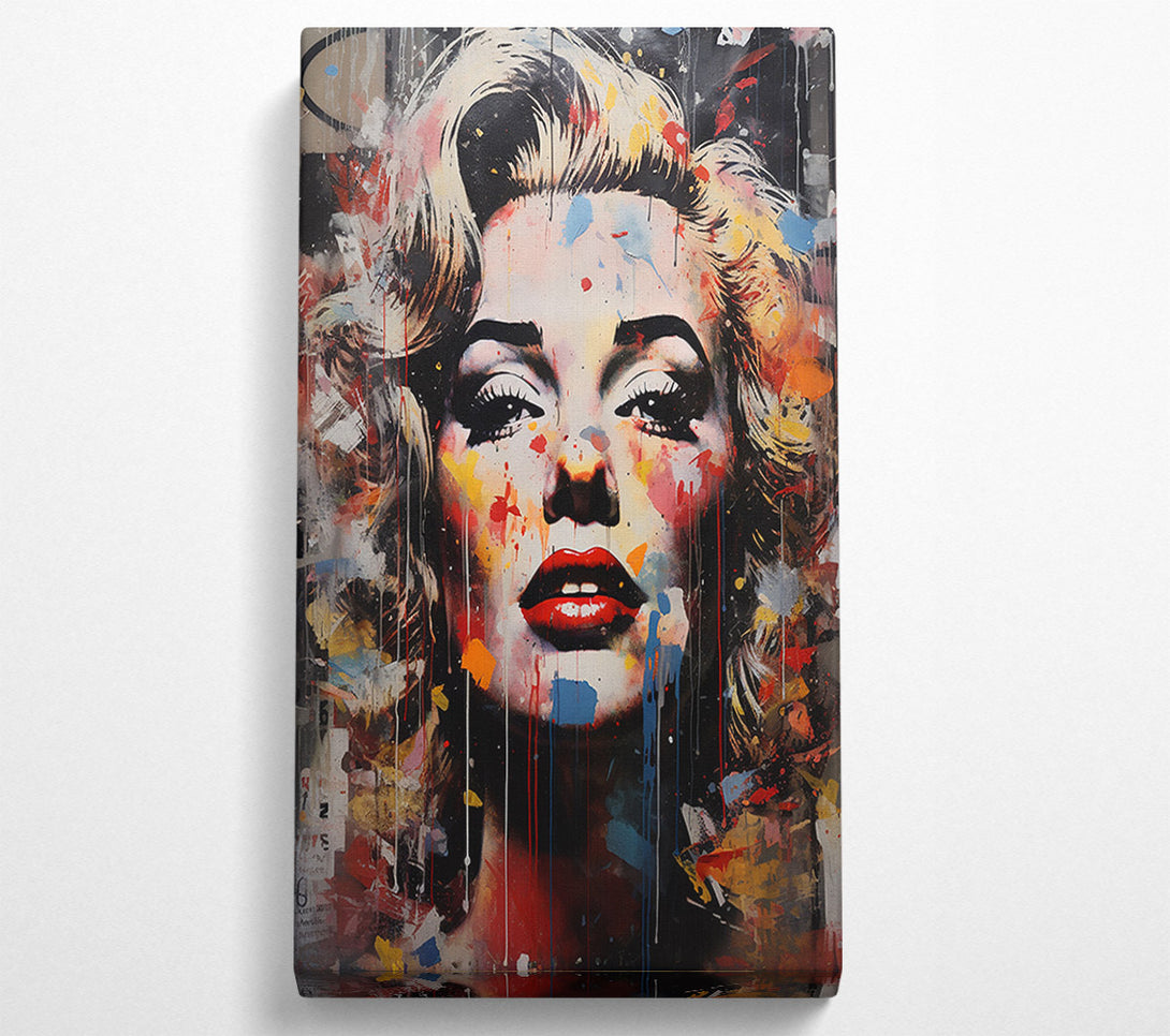  A Canvas Print of Marilyn Monroe Urban Paint Splash Canvas Art