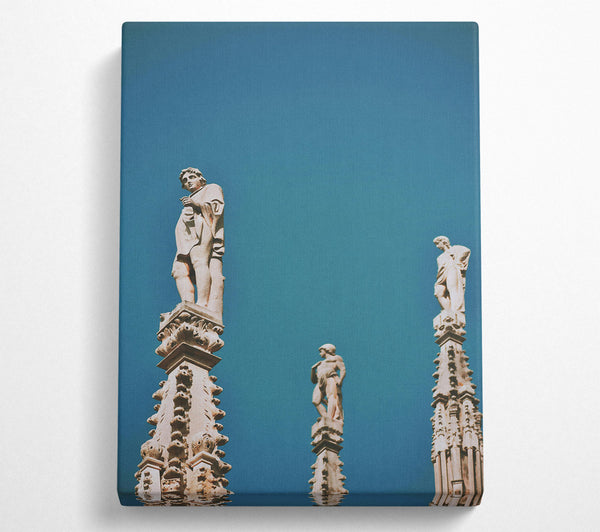  A Canvas Print of Azure Sky Statues Canvas Print