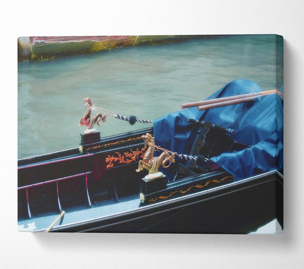  A Canvas Print of Blue Gondola Detail Canvas Wall Art