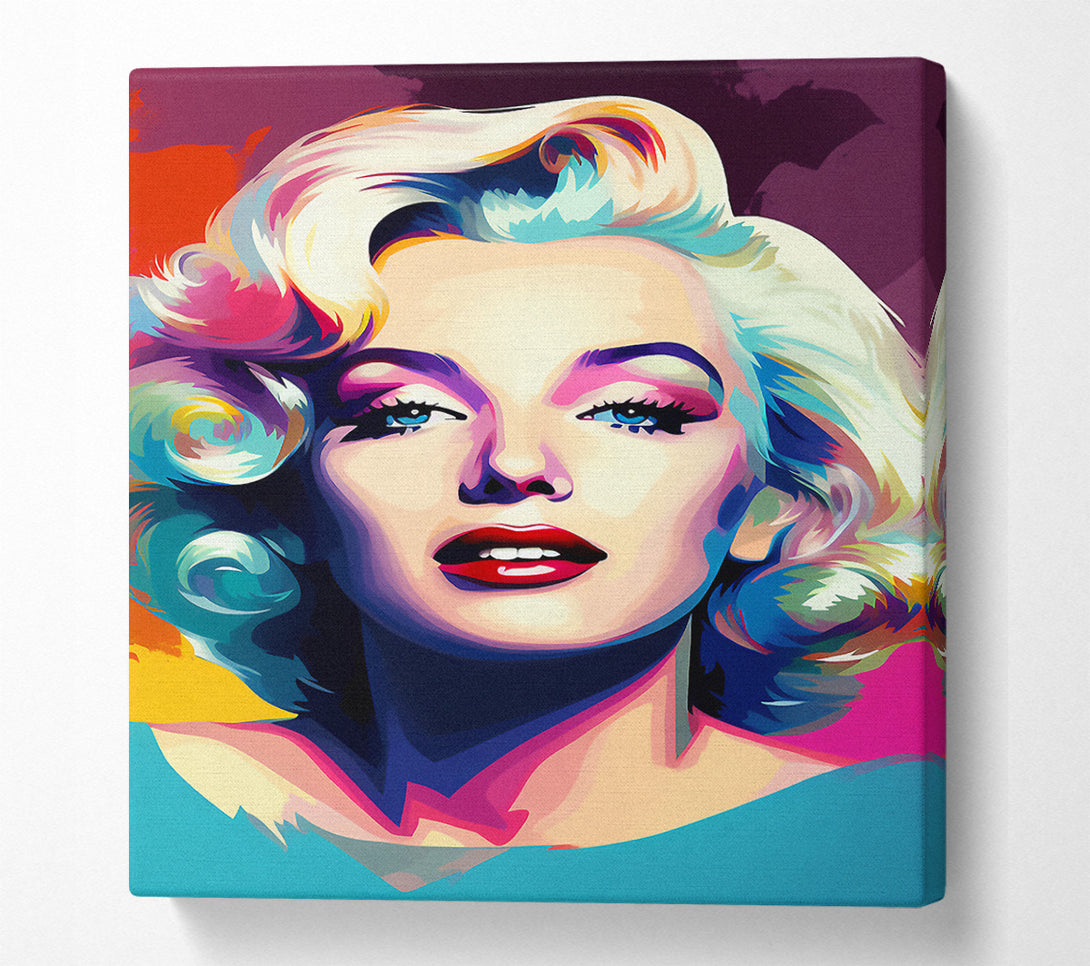  A Canvas Print of Marilyn Monroe Vibrant Canvas Wall Art