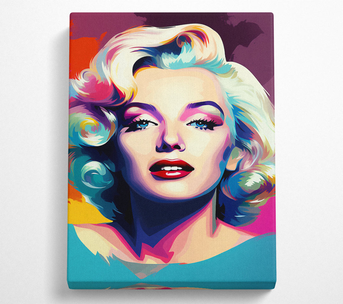  A Canvas Print of Marilyn Monroe Vibrant Canvas Wall Art