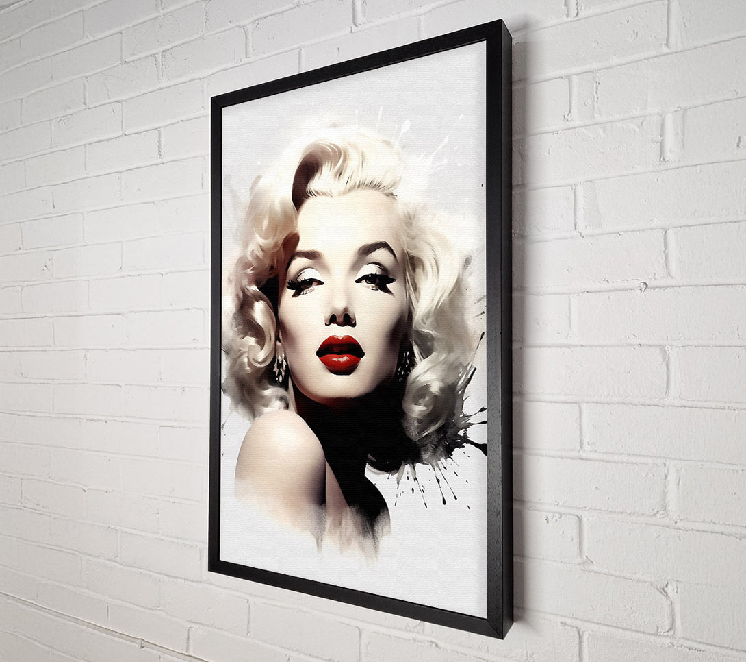  A Canvas Print of Marilyn Monroe Watercolour Splash Canvas Art