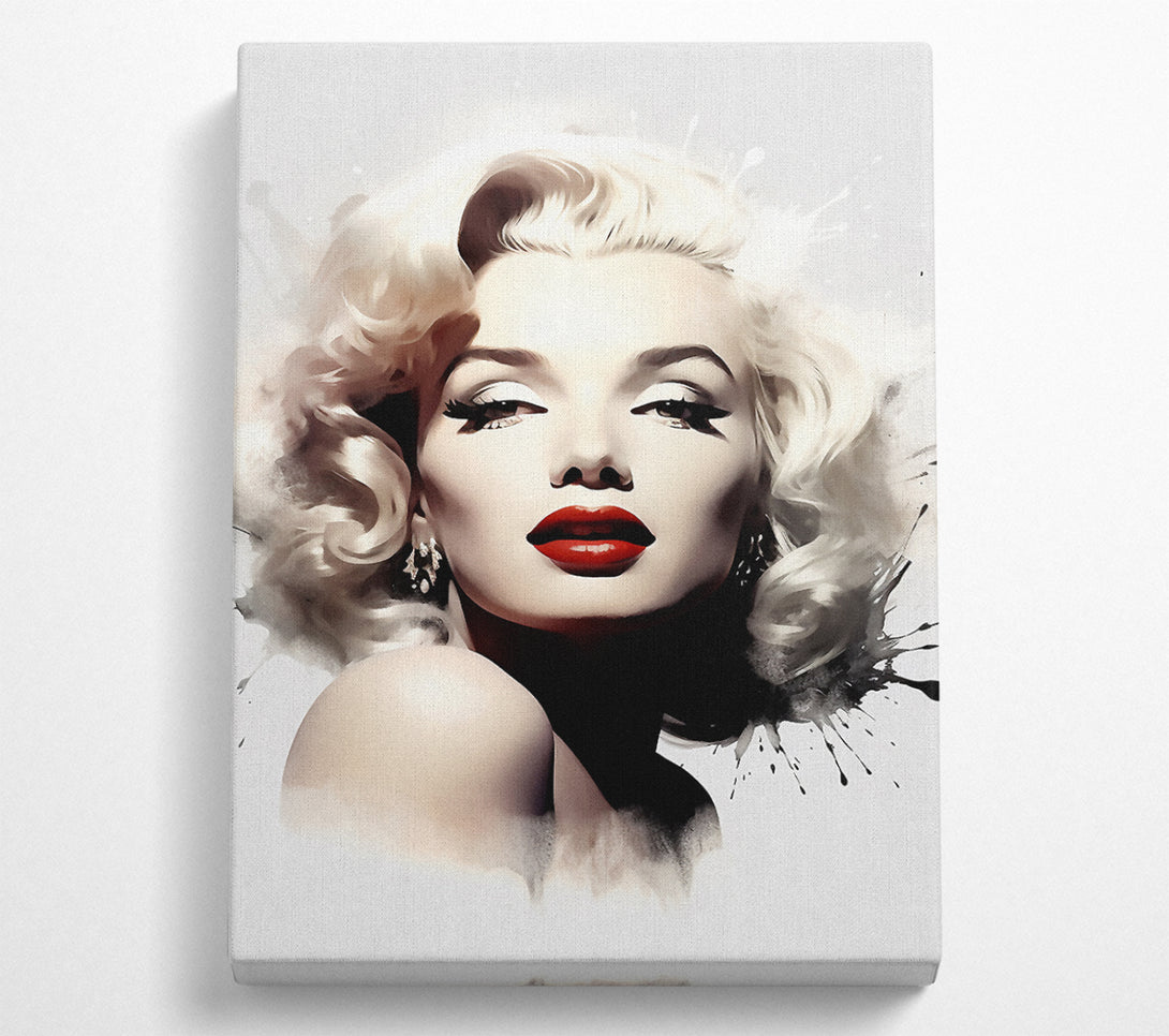  A Canvas Print of Marilyn Monroe Watercolour Splash Canvas Art