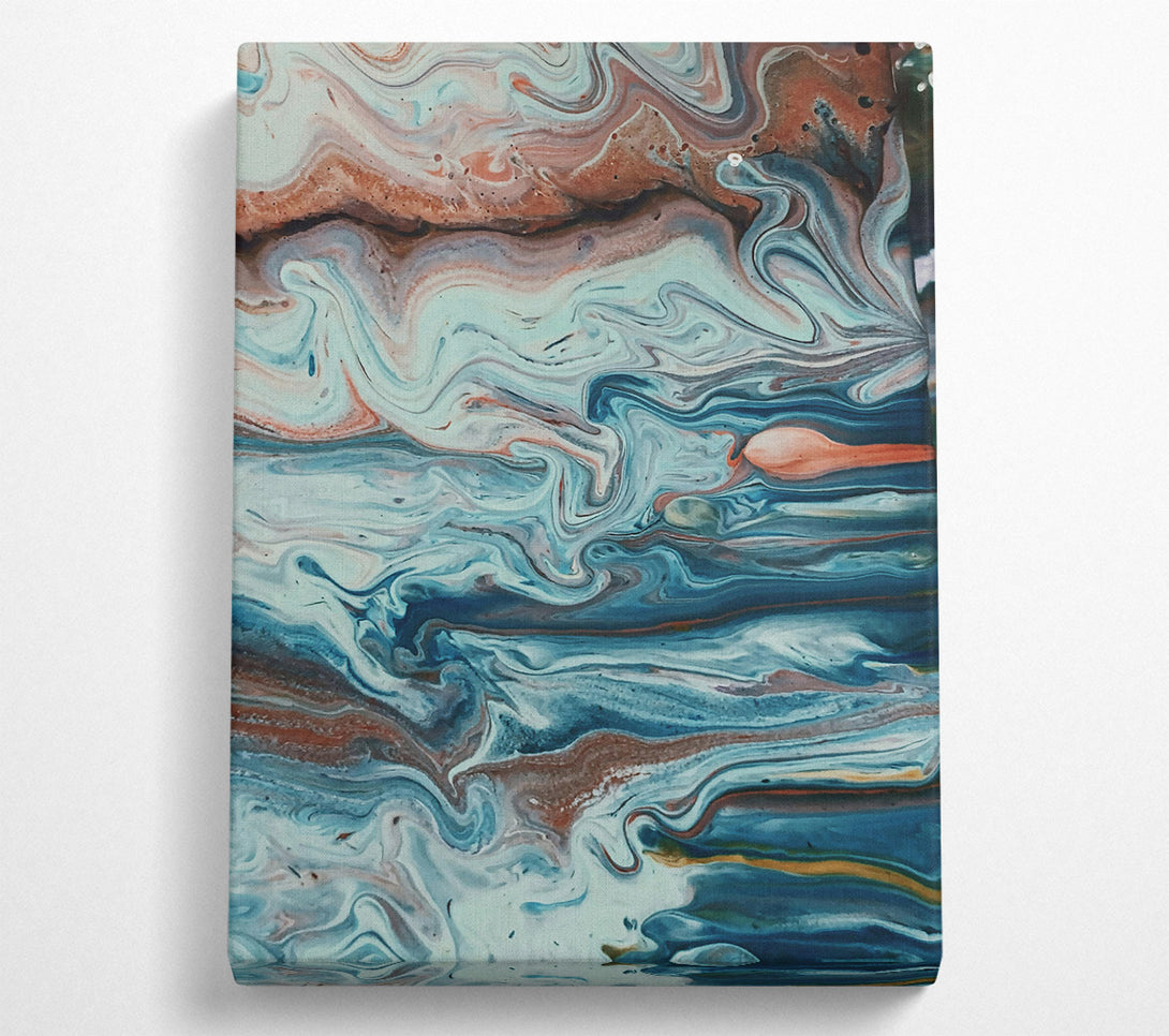  A Canvas Print of Teal Swirling Dreams Canvas Art