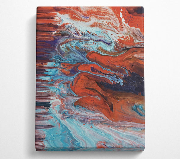  A Canvas Print of Crimson Swirls And Hues Canvas Wall Art