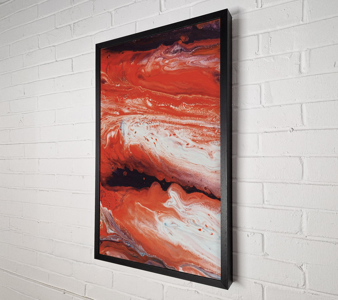  A Canvas Print of Crimson Fluid Swirls Canvas Print