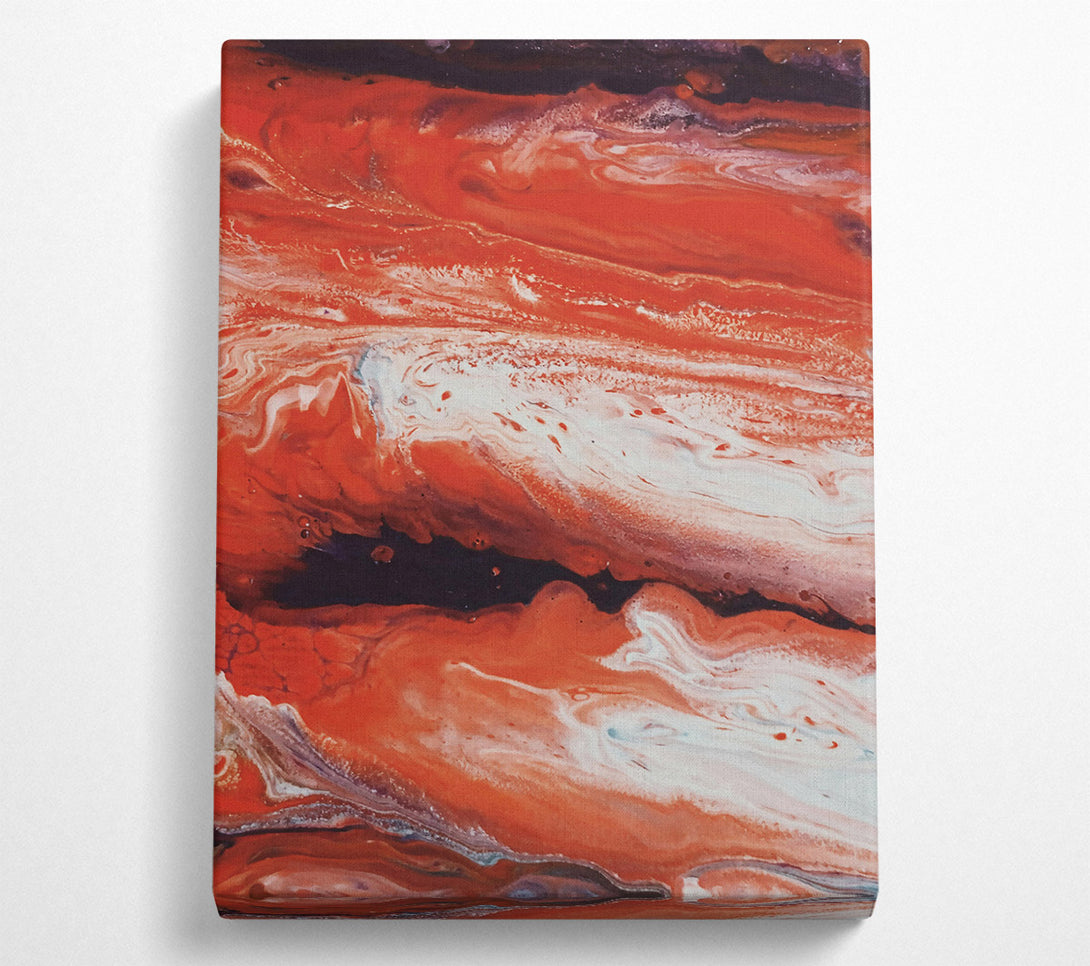  A Canvas Print of Crimson Fluid Swirls Canvas Print