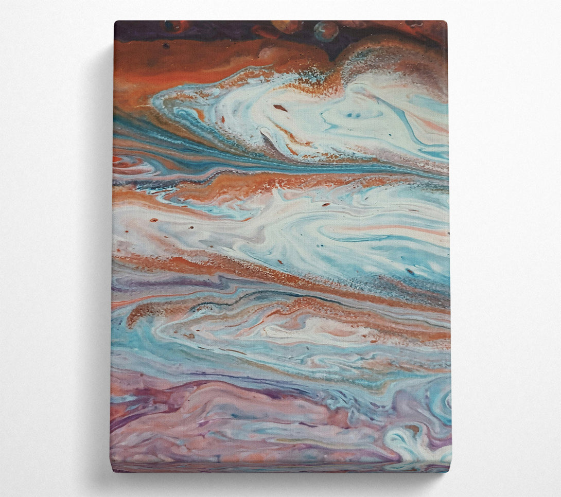  A Canvas Print of Teal Swirling Dreams Canvas Art