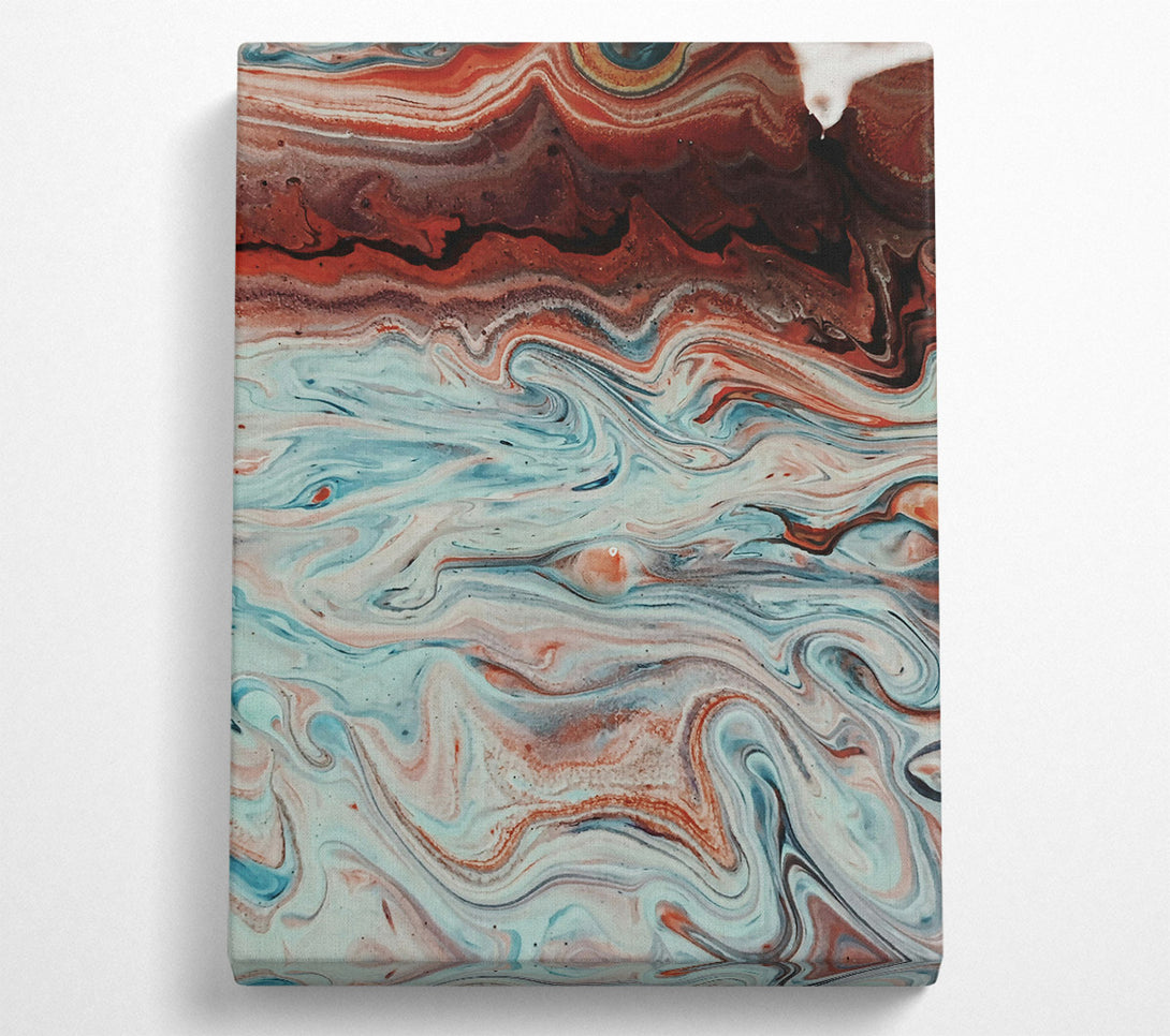  A Canvas Print of Aqua Swirling Dreams Canvas Print