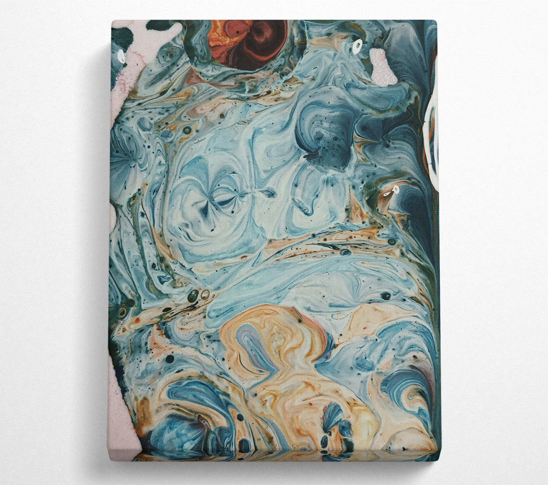  A Canvas Print of Azure Swirling Dreams Canvas Art